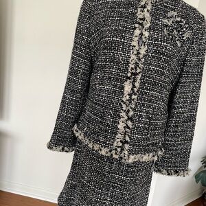 Valerie Stevens Black and White Tweed Suit